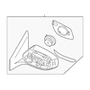 Genuine OE Nissan Mirror Assembly - 96302-3YU2F