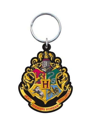 Harry Potter Hogwarts School Crest Soft Touch PVC Keyring/Keychain 48066 