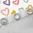 thumbnail image 4 of Homewish Cartoon Heart Print Black Out Curtains,Kawaii Loves Pattern Curtains Pack of 2 (42x63 Each),Colorful Graffiti Bedroom Curtains For Girl,Ultra Soft Home Decor, 4 of 6