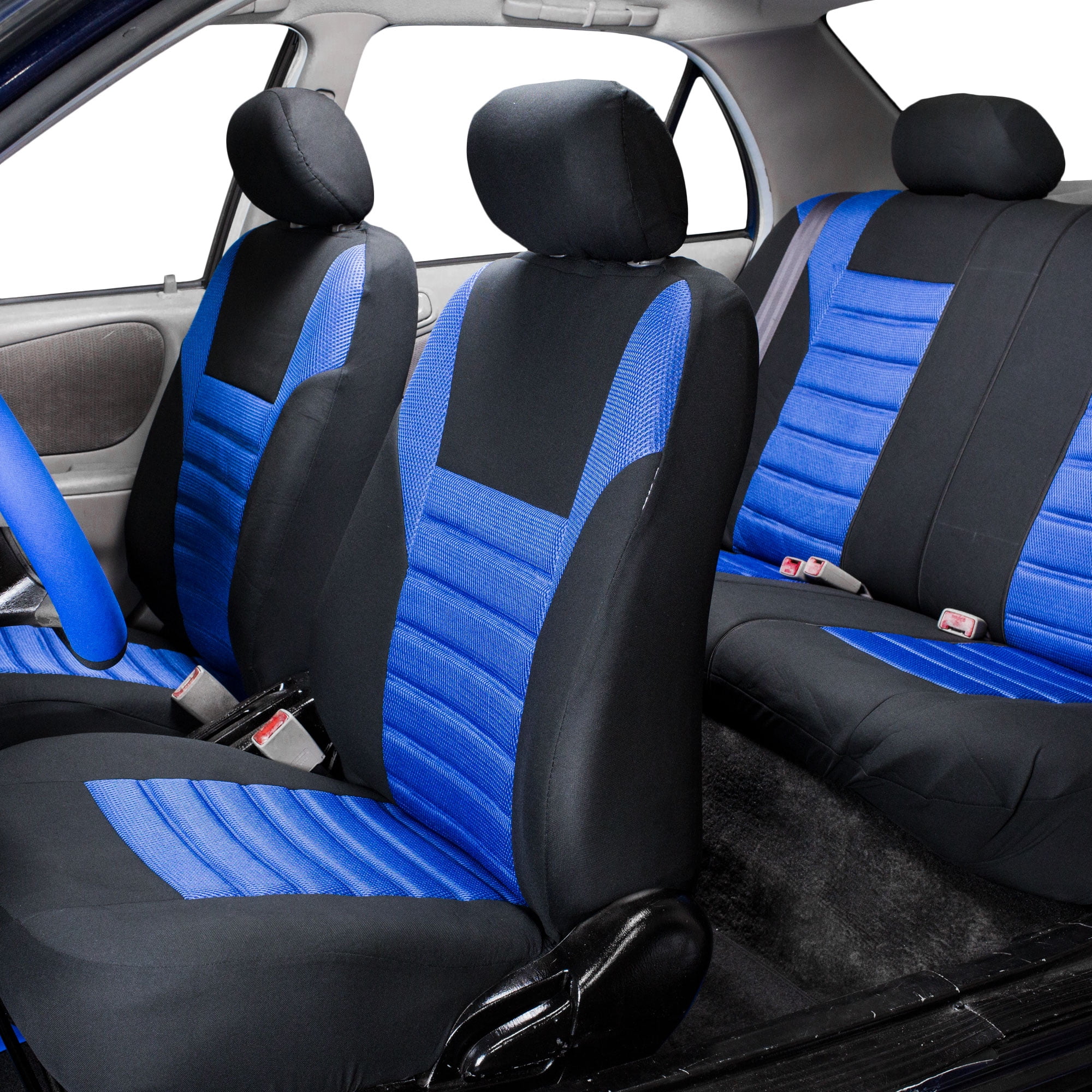 FH Group Premium Air Mesh Seat Covers for Auto Car SUV Van, Full Set