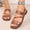 #0089-Brown, variant on Women's Square Toe Flat Sandals, Braided Crisscross Strap Slingback Shoes, Elastic Heel Band Casual Summer Footwear, Versatile Faux Leather Design for Beach Outdoor Gift