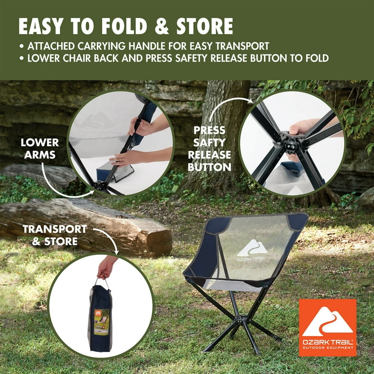 Fauteuil de camping pliant, inclinable en 5 positions, ultra confort