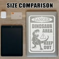 thumbnail image 3 of Danger Dinosaur Area Keep Out Signs Stencil 8.3x11.7" Dinosaur Warning Signs Large Stencil Dinosaur Alert Signs Templates Reusable Wall Decoration Templates for Wood Floor Wall Tile, 3 of 9