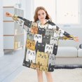 thumbnail image 5 of joogoo Wearable Blanket Hoodie for Kids Cute Cat Face Flannel Oversized Sweatshirt 3-14 Years M, 5 of 7