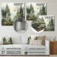 thumbnail image 4 of Designart "Misty Morning Pine Tree Charm II" Landscapes Metal Art Living Room, 4 of 5