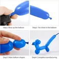 thumbnail image 4 of 50/100pcs 260 Balloons Long Modelling Balloons for Kids Birthday Decoration, 100% Biodegradable Latex Balloons, Safe and Non-Toxic, Perfect for Party Decorations, Arts and Crafts, 4 of 7