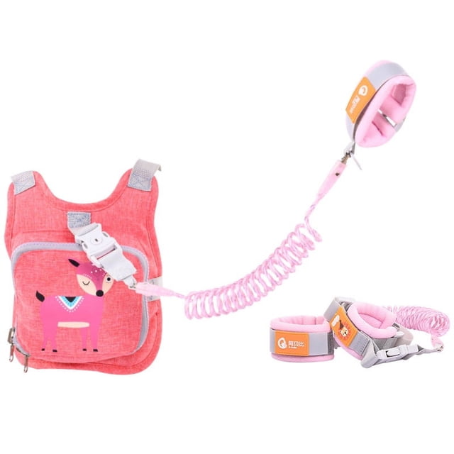 Mochila para Bebé con Cuerda Antipérdida, Arnés Antipérdida de 2,5 Metros, Arnés Infantil 2 en 1 con Mochila y Muñequeras Antipérdida para Niños y