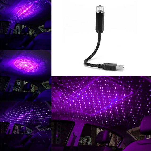 Gwong Autos Ambient STAR LIGHT STARRY USB METAL MODIFICADO Decoración interior proyector de lámpara para coche Gwong 24011788