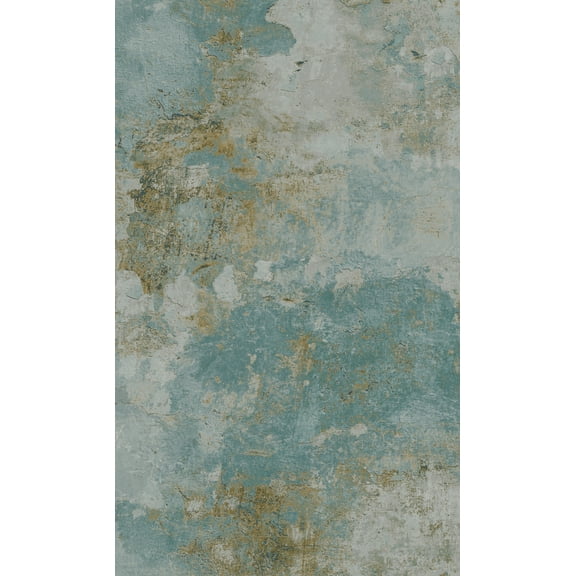 Aqua Old Concrete Effect Textured Wallpaper