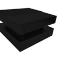 thumbnail image 3 of Duxelifin Lift-Top Coffee Table with 2 Drawers and RGB Lights, Modern Square Coffee Table with Glass Top and High-Gloss Finish, Hidden Space for Living Room, Black, 3 of 9