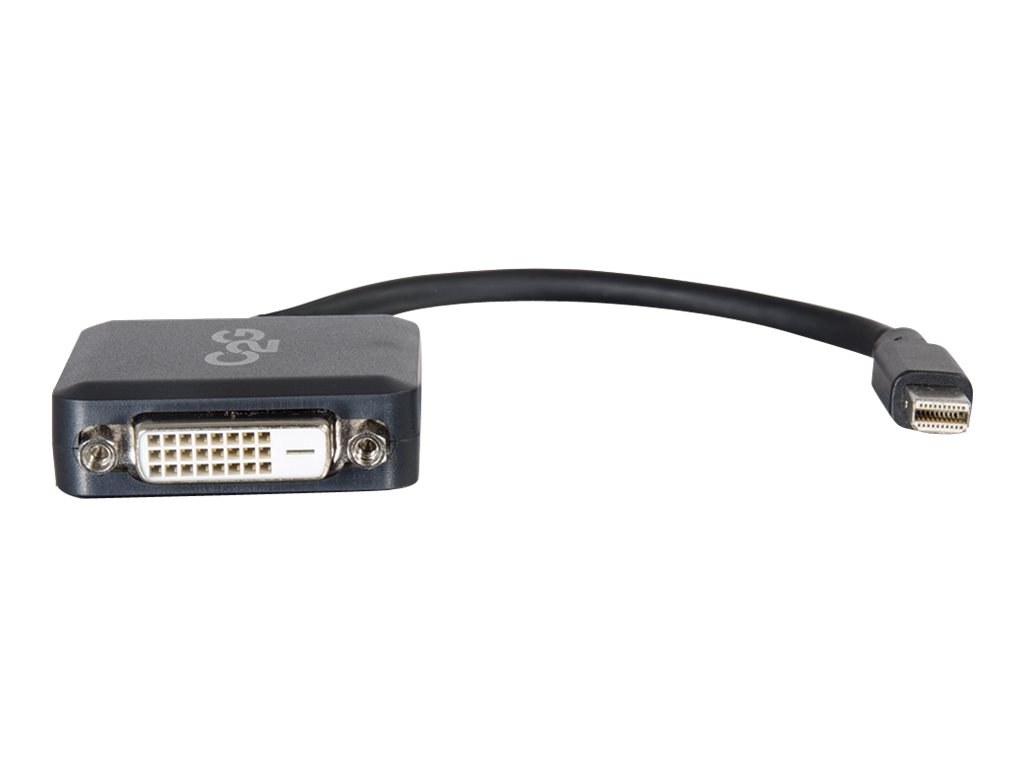 C2G 8in Mini DisplayPort to DVI Adapter-Thunderbolt to DVI-D Converter-M/F Black - DisplayPort cable - 8 in