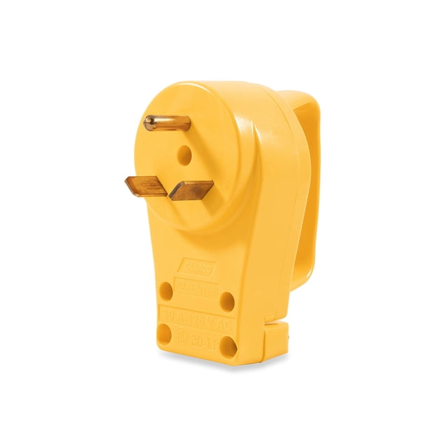 Enchufe eléctrico Camco 55245 30A PowerGrip 125V Amarillo