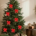 thumbnail image 5 of Wovilon Christmas Polyester Ribbon Swallow Tailed Bow Double Gift Packaging Ribbon Bow Christmas Tree Decorations, 5 of 6