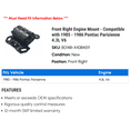 thumbnail image 2 of Front Right Engine Mount - Compatible with 1985 - 1986 Pontiac Parisienne 4.3L V6, 2 of 2