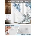 thumbnail image 3 of No Hook Shower Curtain with Snap in Liner,Ocean Coral Seashell Marine Life Waterproof Bath Curtain Double Layers with See Through Top Window,Teal White Hotel Shower Curtains 72x72in, 3 of 9