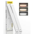 thumbnail image 1 of Luz Debajo del Gabinete con Sensor de Movimiento, 54 LED, 3 Colores y Brillo Regulable, Barra Magnética para Armario, Cocina, Escaleras y Pasillo – Paquete de 2, 1 of 6