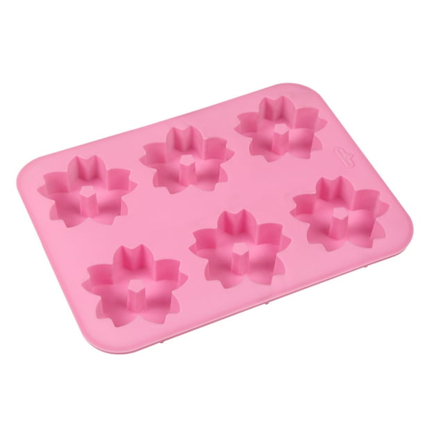 Pisexur Batería de cocina 6 moldes para pasteles de flores, velas de jabón, moldes de chocolate con flores para la cocina del hogar
