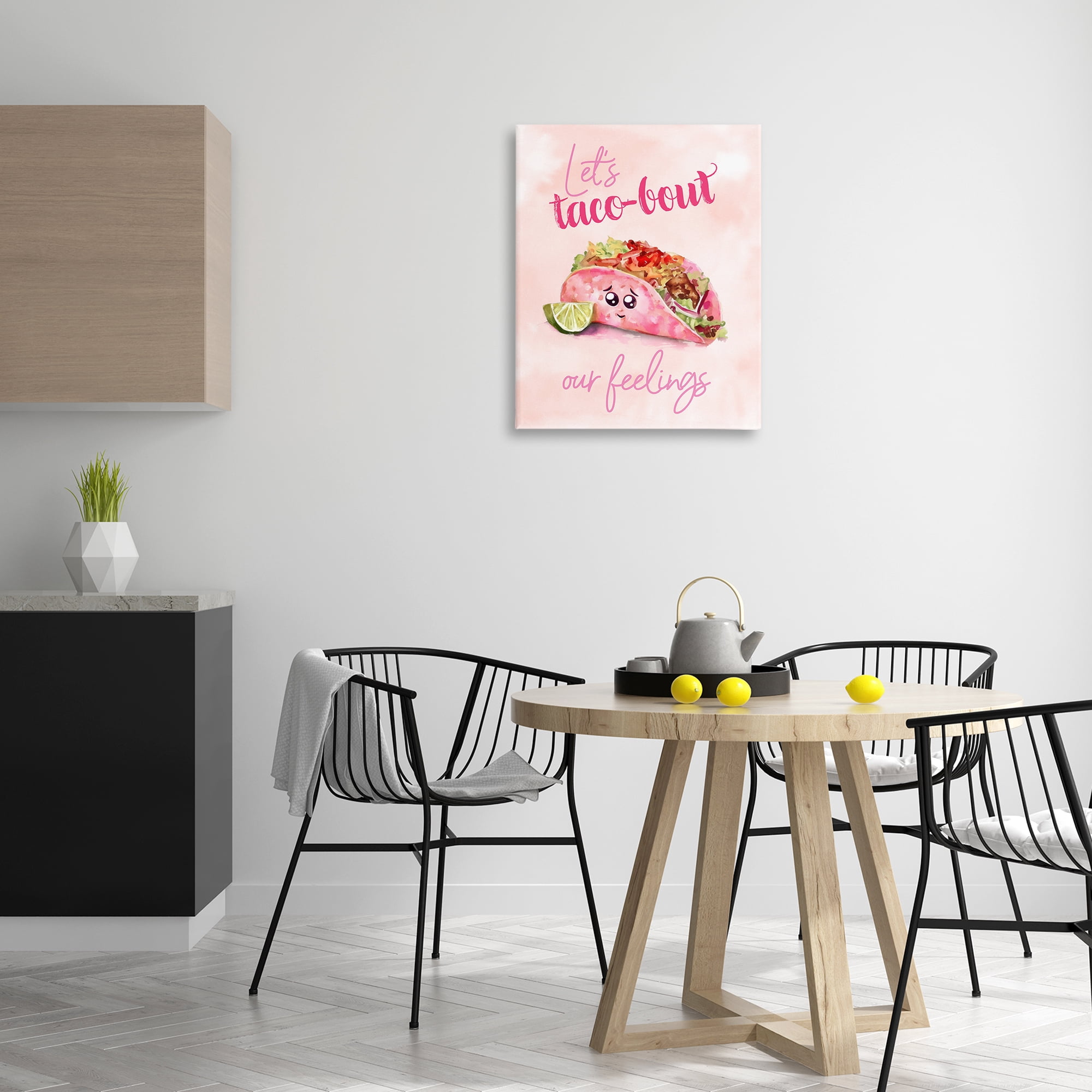 Stupell Industries Taco-Bout Our Feelings Novelty Painting Gallery Wrapped Canvas Art Print Wall Art, 24 x 30