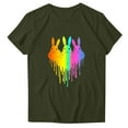 thumbnail image 4 of Xuyuer Easter Tshirt Women Tie Dye Happy Easter Tie Dye Shirts Funny Bunny T-Shirt Rabbit Graphic Short Sleeve Tee Tops Short Sleeved Round Neck Pullover Fashionable, 4 of 4