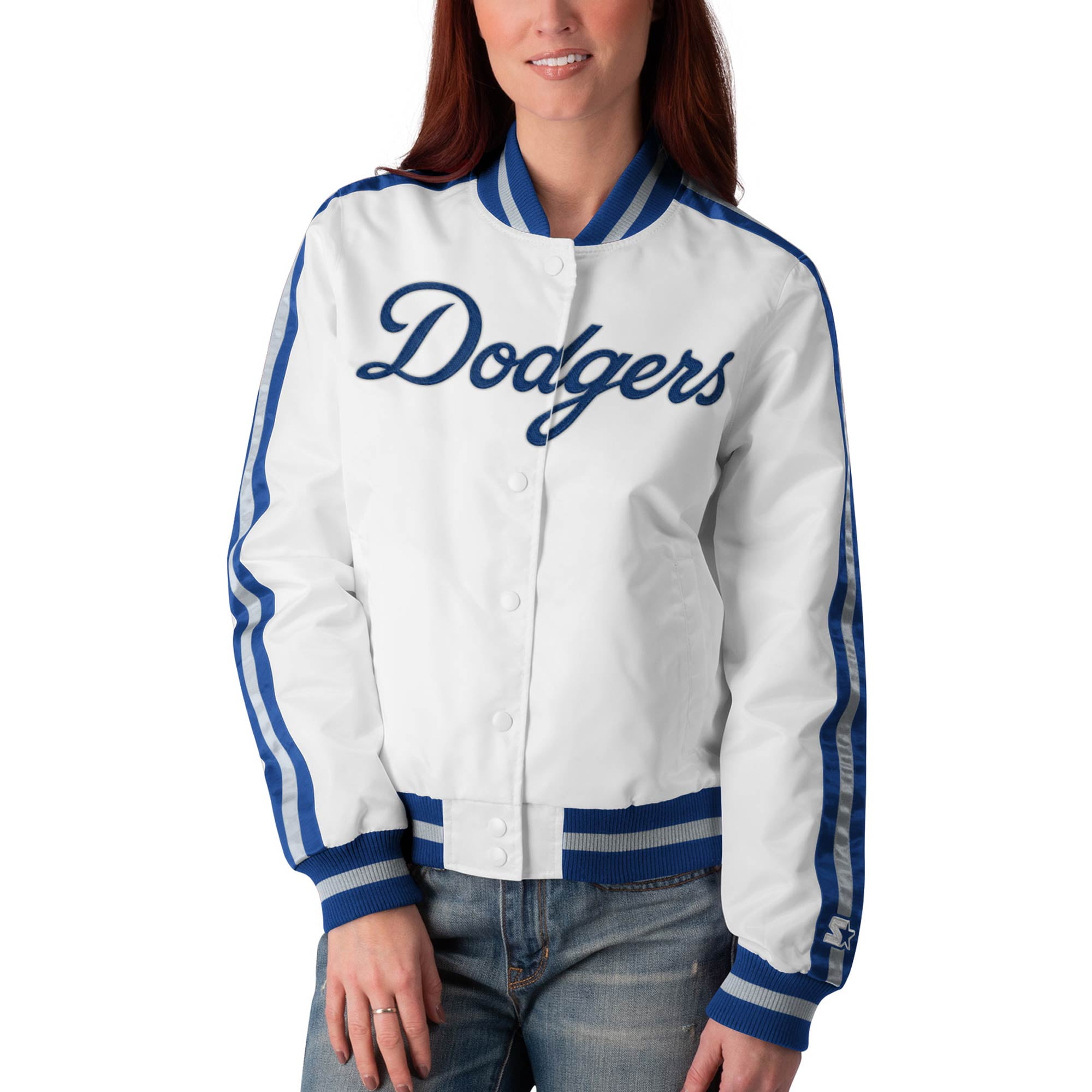 dodgers bomber jacket women's