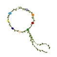 thumbnail image 6 of Xinwanna Assorted Colored Rose Flower Crown for Women Floral Bohemian Headpiece Fairy Wreath Headband with Green Leaves for Wedding Party Vacation Photography Props (Orange), 6 of 13