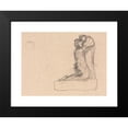 thumbnail image 2 of Théodule Ribot 14x11 Black Modern Framed Museum Art Print Titled - Sketch of Two Figures Embracing (Verso), 2 of 5
