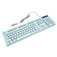 thumbnail image 1 of Mechanical Gaming Keyboard Wired,Retro Aesthetic Cute Round Keycaps 104 Key Fodable Feet,Multimedia Keys,USB Wired Backlit Keyboard for Desktop Laptop, 1 of 8