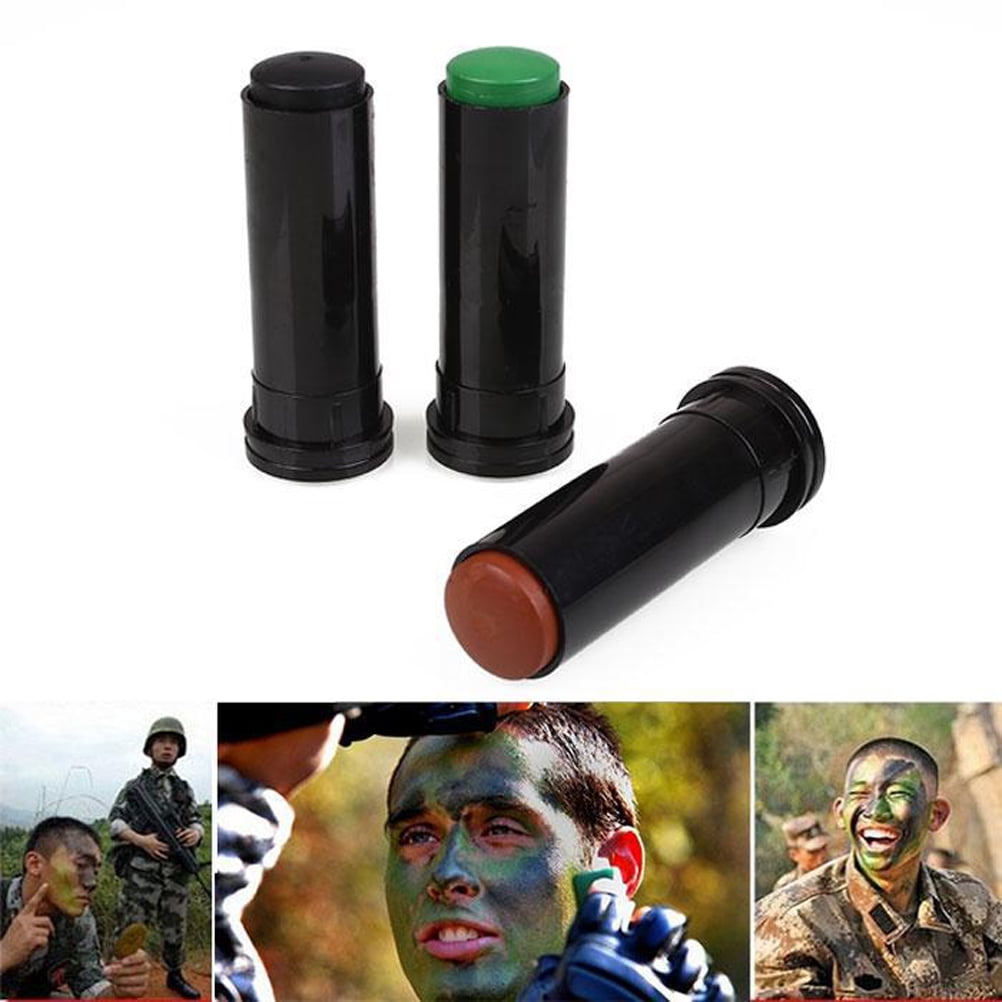 DELISOUL Camo Face Paint, camouflage Hunting Gear accessories For Men, Army  Military Face Paint Stick, Water & Sweat Resistant, Black, .67 Oz