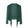 thumbnail image 2 of Xdegoge Swimsuit Cover Ups for Women Open Front Cropped Cardigan Sheer Chiffon Long Sleeve Bolero Shrug Lightweight Beachwear Tops, 2 of 5