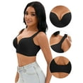 thumbnail image 3 of DARING DIVA Women's U Back Push Up Adjustable Straps Comfort Wirefree Bras Black 40 D, 3 of 6