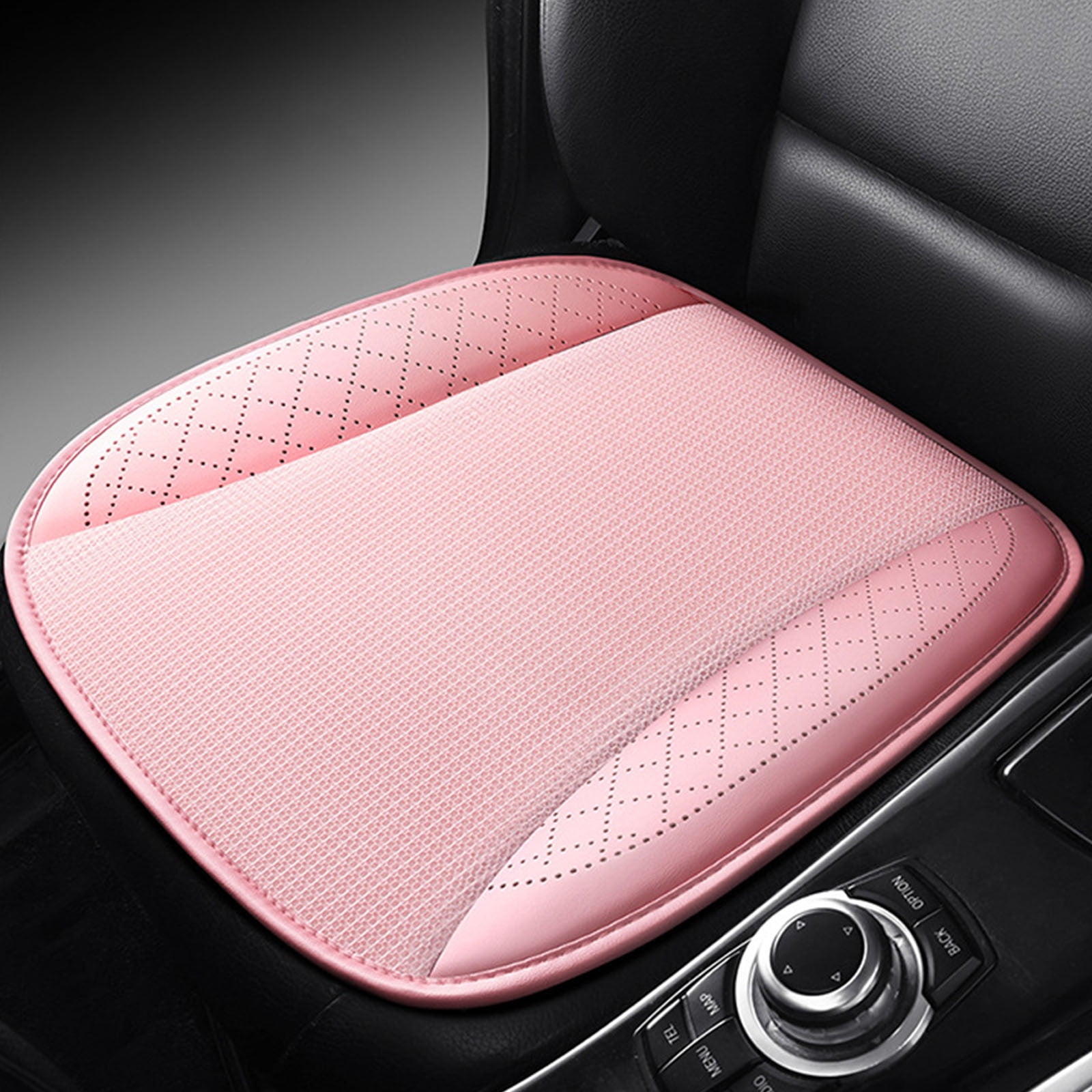 MeiBoAll Standard Size Ventilated Seat Cushion with Lumbar Support, Air  Flow Breathable Back Support Cushion, Car Seat Cushion Cool Pad for Comfort