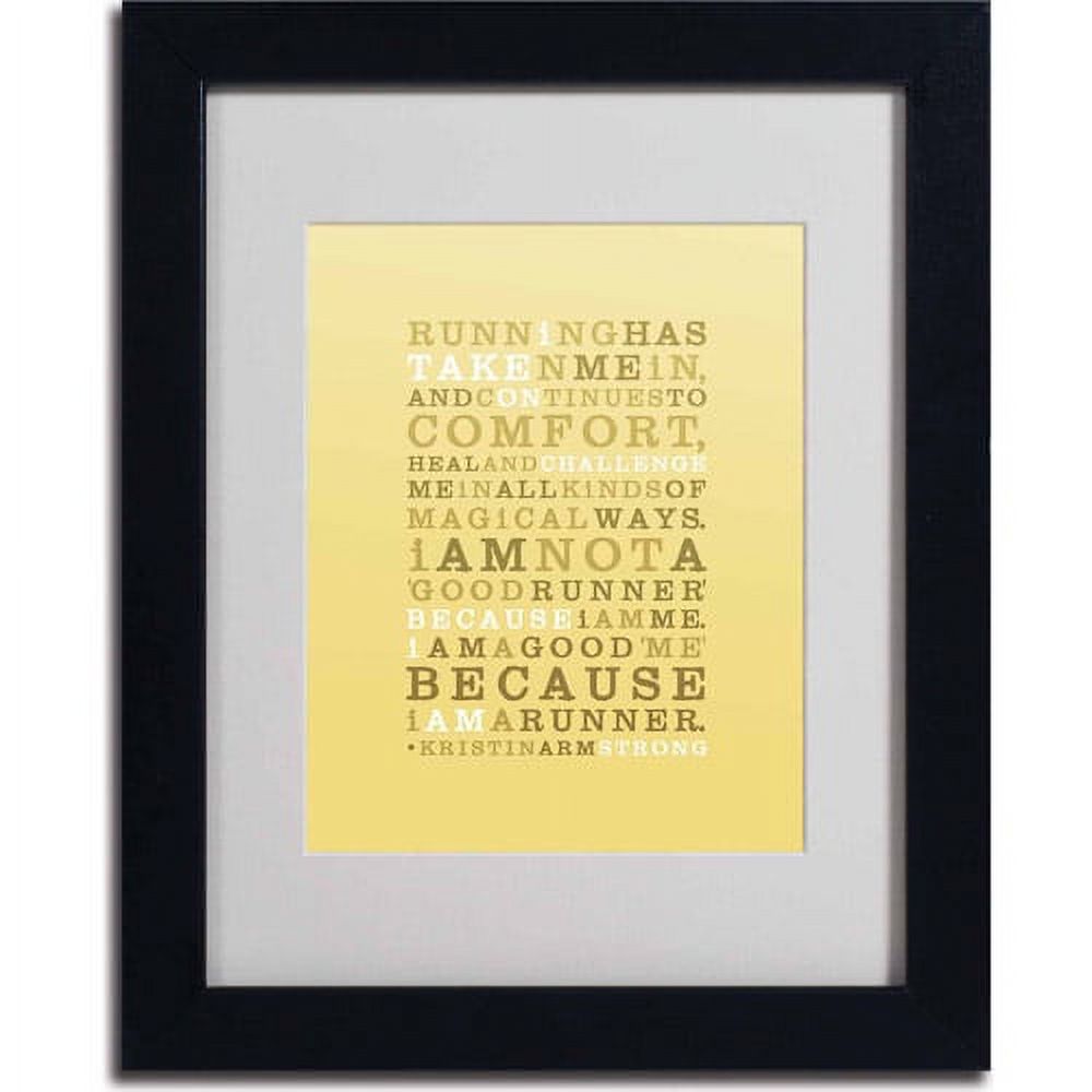 Trademark Fine Art "Strong Runner I" Canvas Art by Megan Romo, Black Frame