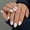 White, variant on 32 count White Chrome Press Nails Short Almond Nails Mirror False Nails With Design Solid Color Full Cover Stick For Women DIY Manicure Decoration