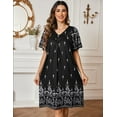 thumbnail image 2 of Oudiya Womens Mumus House Dress Floral Print Short Sleeve Nightgowns Moomoo Dresses with Pockets, 2 of 6