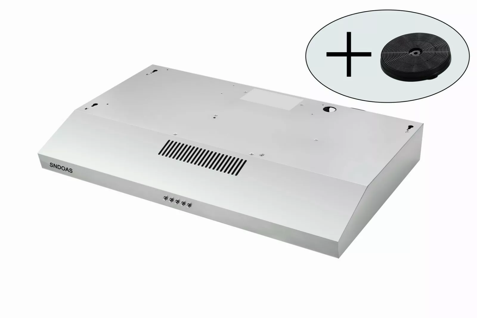 30 inch Under Cabinet Range Hood Stainless Steel Kitchen 230CFM Vent LED Light with Carbon Filter