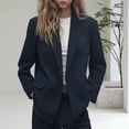 thumbnail image 2 of Women's Single Breasted Blazer Jackets Casual Dressy Open Front Long Sleeve Lapel Collar Business Work Office Jackets, 2 of 4