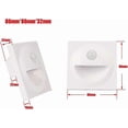 thumbnail image 5 of Arote LED Recessed Wall Light Stair Lighting Step Stair Lamp with Motion Sensor Plastic IP20 (White, 3000K), 5 of 5