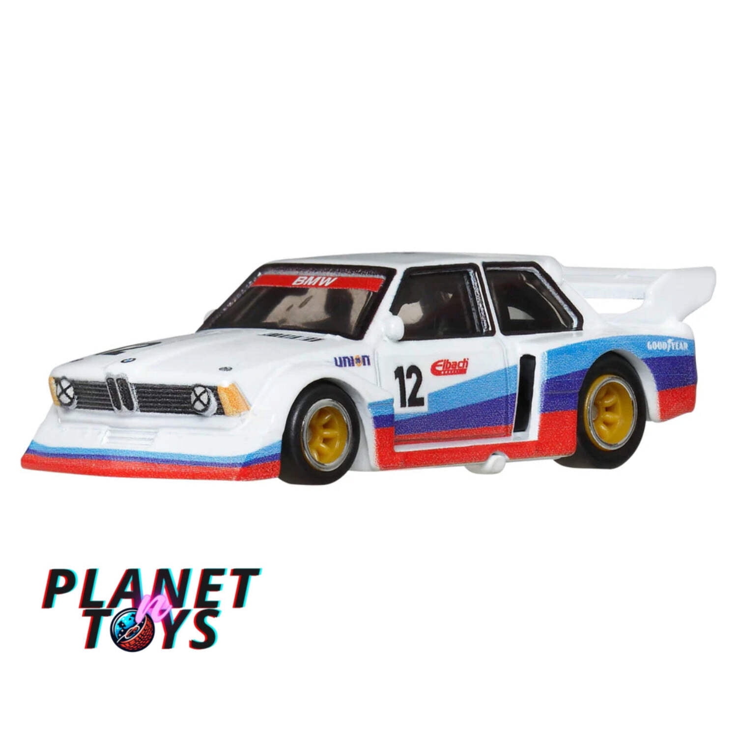 BMW 320 Group 5 #12 White with Stripes and 2001 BMW M3 GTR #3 White w/Stripes "Car Culture" Set Diecast Model Cars by Hot Wheels