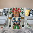 thumbnail image 2 of PRATYUS Colorful Christmas Soldier Summer Blanket Fuzzy Fluffy Flannel Xmas Nutcracker Throw Blanket Soft Lightweight Cozy Bed Blankets for Couch Bed Living Room Sofa Office Car Blankets 40x50in, 2 of 6