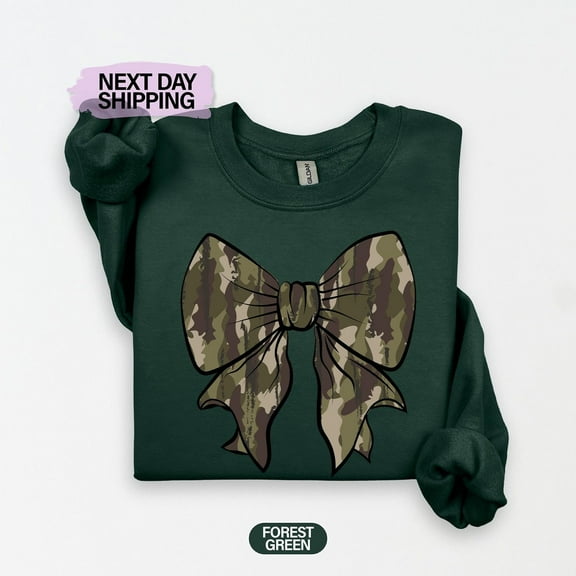 Camo Bow Sweatshirt: Women's Camouflage Hunting Shirt All Size S-5Xl