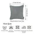 thumbnail image 3 of 17"x 17" Grey Jacquard Decorative Throw Pillow Cover, 3 of 3