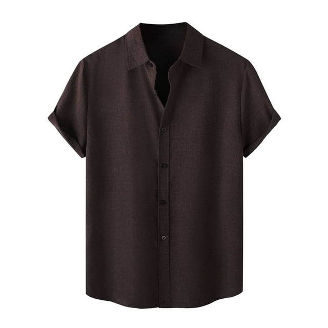 Birdeem Chemise Décontractée pour Hommes à Manches Courtes et Col Rabattu, Fermeture à Boutons, Blouse Hawaïenne