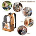 thumbnail image 5 of ZIATUBLES Clear Backpack Heavy Duty 17 Inch, Fabric & PVC Transparent Bag with Front & Side Pockets, See Through Backpack for School Work Security Travel, 5 of 7