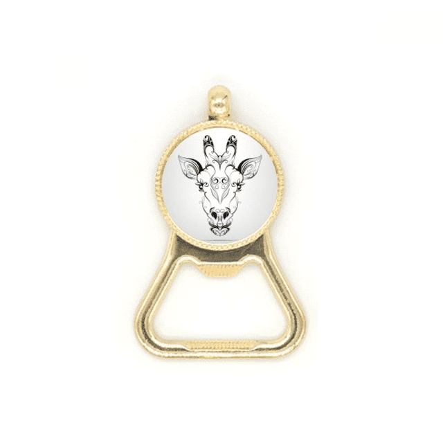 Tibetan antelope Animal Portrait Beer Bottle Cap Opener Stainless Steel Key Chain