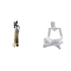 thumbnail image 1 of Figura de mujer africana, estatua de pensador abstracto, figura humana, decoración, escultura de dama tribal, resina, artesanía hecha a mano, arte ade, 1 of 8