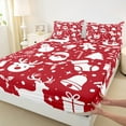 thumbnail image 3 of Castle Fairy Cartoon Santa Claus Deer 4 Pieces Queen Sheet Sets for Kids Child,Xmas Festival Ultra Soft Flat Sheet,Merry Christmas Queen Fitted Sheet,Super Cozy Room Decor, 3 of 7