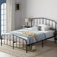 thumbnail image 3 of Zinus Heidi 42.5" Farmhouse Metal Platform Bed Frame, Black, Full, 3 of 13