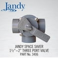 JANDY 3406 3 Port 11/2 to 2Inch Positive Seal Space Saver Pool/Spa