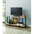 Mainstays No Tools TV Stand, Natural Wood Finish