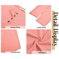 thumbnail image 6 of Fantaslook Blouses for Women Henley Long Sleeve Shirts Dressy Casual Fall Tops Work Blouses, 6 of 9